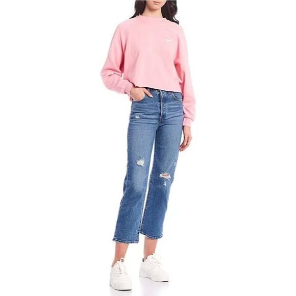 Levis Ribcage Straight Ankle Jeans Womens 26x27 Medium Wash High Rise 726930158 - Picture 2 of 7